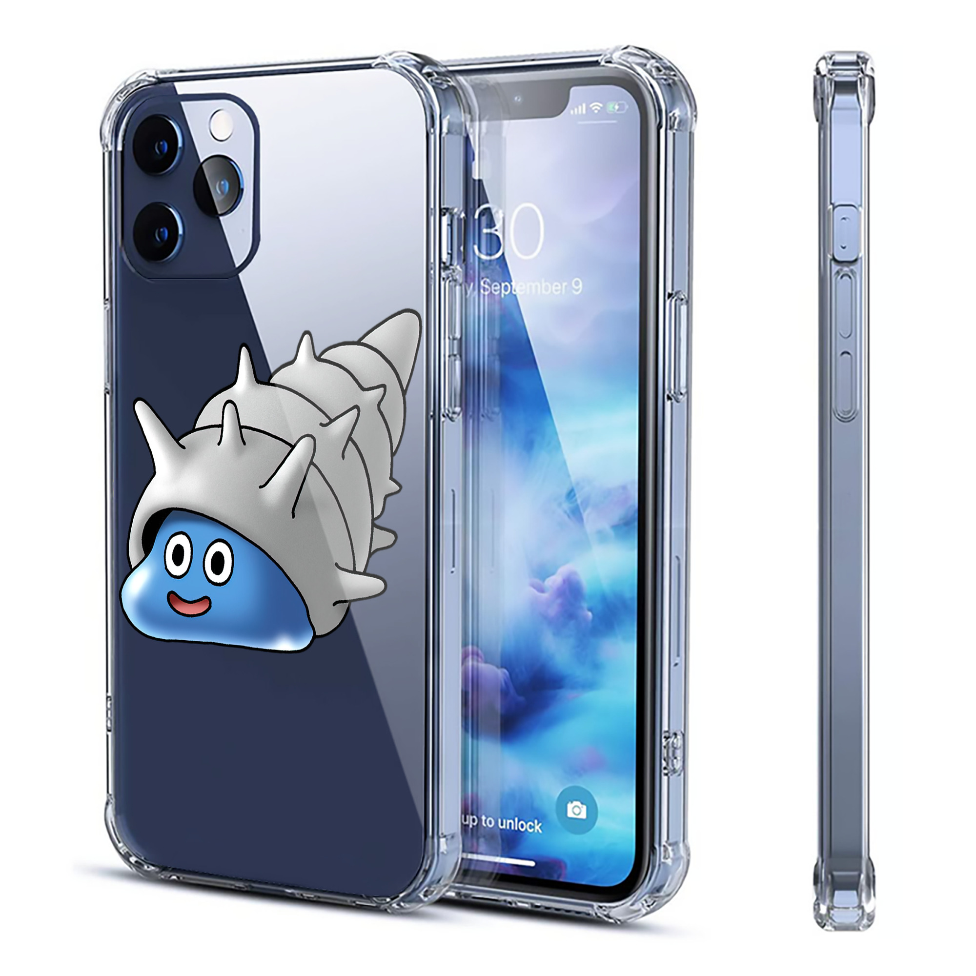 （画像用） ドラゴンクエスト Doragon Kuesuto Dragon Quest 【iPhone 12シリーズ対応】透明スマホケース（クリアソフトケース）